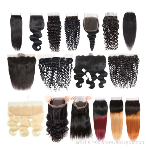 Wholesale Mink Brazilian Virgin Human Cuticle Aligned Hair Loose Deep Bundles with Closure Vendor Human Hair Bundles Extension